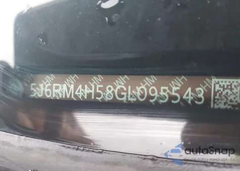 2016 Honda Cr-V Ex из США, поврежденный, VIN 5J6RM4H58GL095543